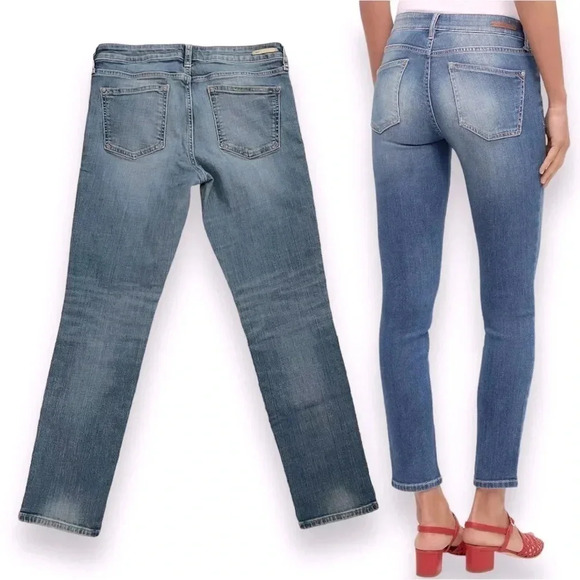 Pilcro Anthropologie Stet Distressed Slim Leg Ankle Length Jeans Women’s Size 29 - Picture 6 of 12